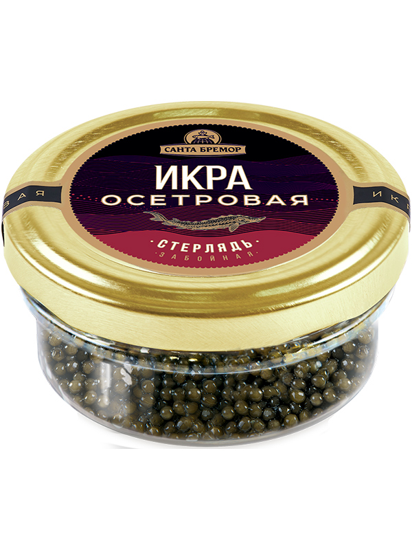 Black sturgeon Sterlet caviar, 50g, 6/carton 