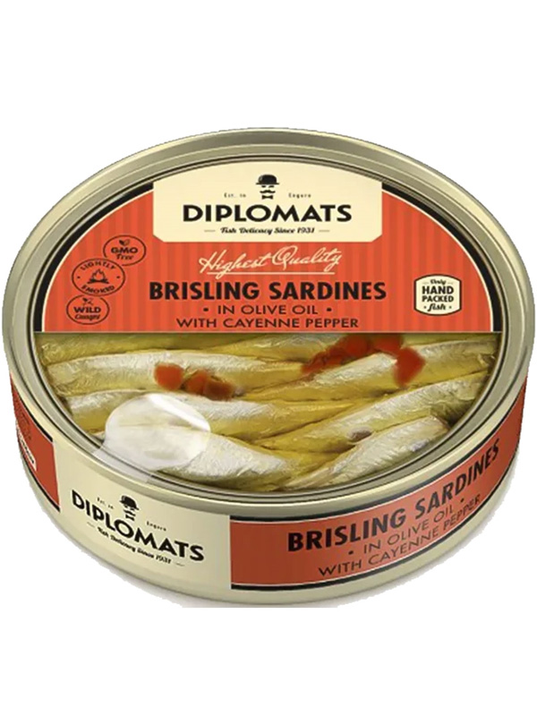 Sardines in Olive Oil with Cayenne Pepper Diplomats 160g