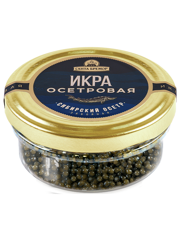 Black sturgeon caviar, 50g, 6/carton 